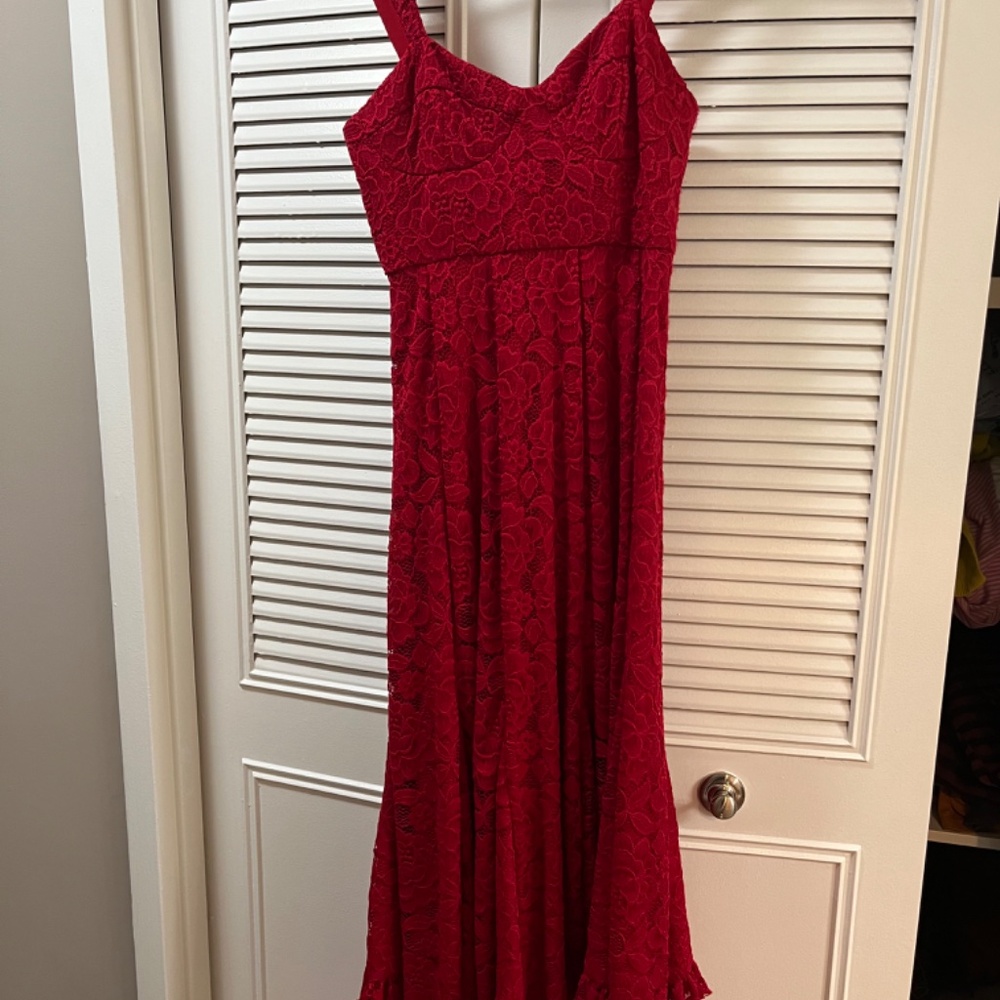 Anthropologie Hutch Red evening dress - Picture 2 of 5